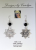 Black Onyx & Patina Sterling Silver Drop Earrings CSS186E