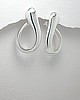 Chic Twisted Open Oval Sterling Silver Earrings 92-923-233