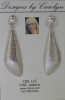 Fine Silver Floral Embossed Dangle Earrings CSS193E