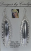 Fine Silver Dangle Earrings with Fan Border CSS190E