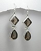Smoky Quartz and Sterling Silver Earrings 88-883-183