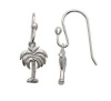 Sterling Silver 13.89 x 9.16mm Palm Tree Earrings 84816