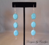 Turquoise Howlite Dangle Earrings  CSS143E