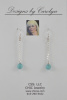 Turquoise on a Chain Sterling Silver Earrings  CSS178E