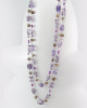 Amethyst & Fresh Water Cultured Pearl Double Strand Necklace 51-756-234