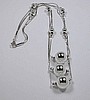 18" Cards and Spheres Sterling Silver Necklace CA 776-18 N