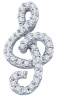 0.31CT Round Diamond Treble Clef Pendant CSSP20396