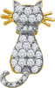 0.33 CT Diamond Cat Pendant CSSGIP2893