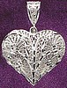 Large Filigree Heart Pend