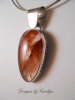Strawberry Agate Sterling Silver Pendant CSS3283P