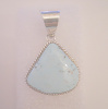 Whitewater Turquoise Sterling Silver Navajo Pendant CSS2281P