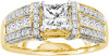 1.95 CTW Diamond 0.75 CT Center Princess Bridal Ring CSSR20829