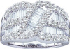 2.00CT Round Baguette Diamond Ladies Fashion Band  CSS-GC2169/W