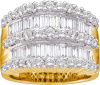 2.00CT Round Baguette Diamond Ladies Band CSS-GC1780/W