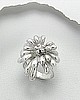 Flower Design Sterling Silver Ring 54-706-1863