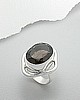 Large Sterling Silver & Smoky Quartz Ring 88-883-237