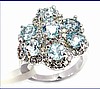 Natural Blue Topaz Ring in Sterling Silver J050540AGB