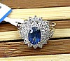 Natural Sri Lanka Sapphire Ring in Sterling Silver J0507219AGK